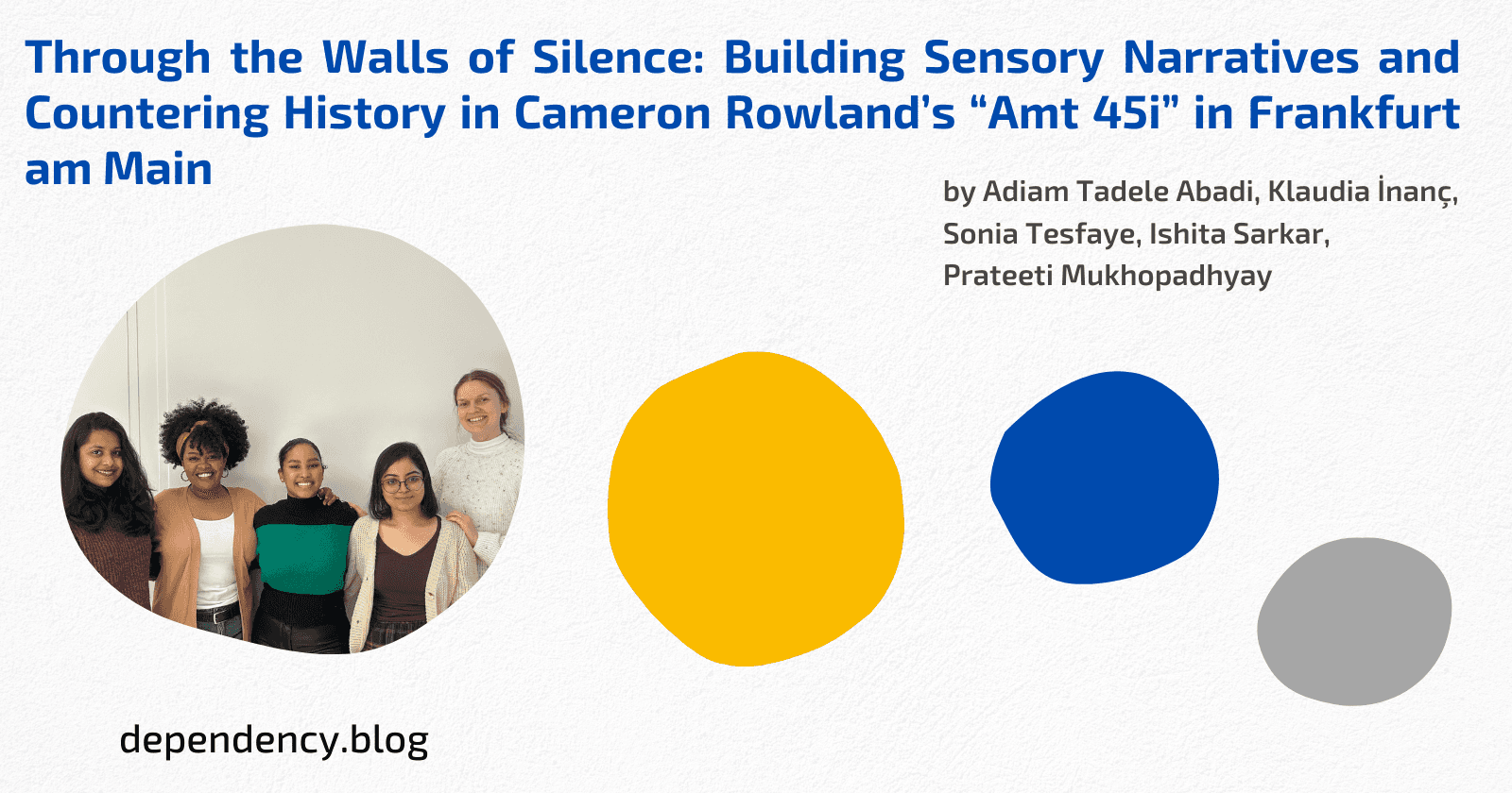 Through the Walls of Silence: Building Sensory Narratives and Countering History in Cameron Rowland’s “Amt 45i” in Frankfurt am Main